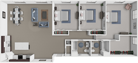 3 bedroom, 2 bathroom apartment at The Chateau in Minot, ND